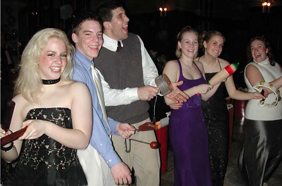 Carleton students played claves, vibra-slap, afuche, guiro, tambourine, and maracas.