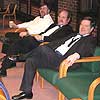 Roseville Big Band members take a break between sets.