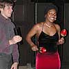 Students were guest percussionists during the 2003 Mid-Winter Dance.