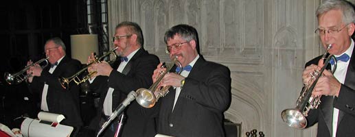 The Roseville Big Band trombone section.