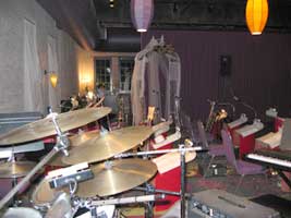 The band setup at 222 First Avenue