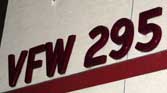 The VFW sign over the north door