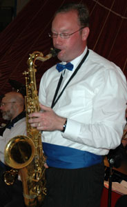 Chris solos on tenor sax