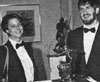 Melissa Santrach and Glen Newton take a break in a gallery with Manship sculptures.