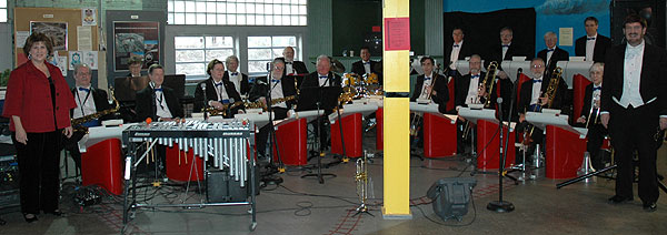 The band posed for a picture before the dance began.