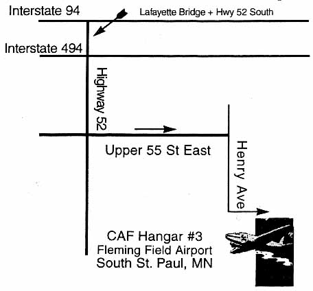 Fleming Field is south of Interstate 494, east of Highway 52.