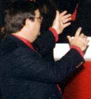 Bob led the band in October, 1985. Bigger picture is 42K.