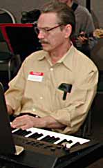 Bill played piano at the sit-in night. (Notice the name tag.)