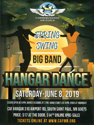 2019 Spring Big Band Hangar Dance poster