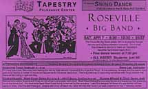 "Roseville Big Band" stands out prominently in black letters on a purple background. Bigger picture is 85K.