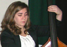 Genica plays upright bass